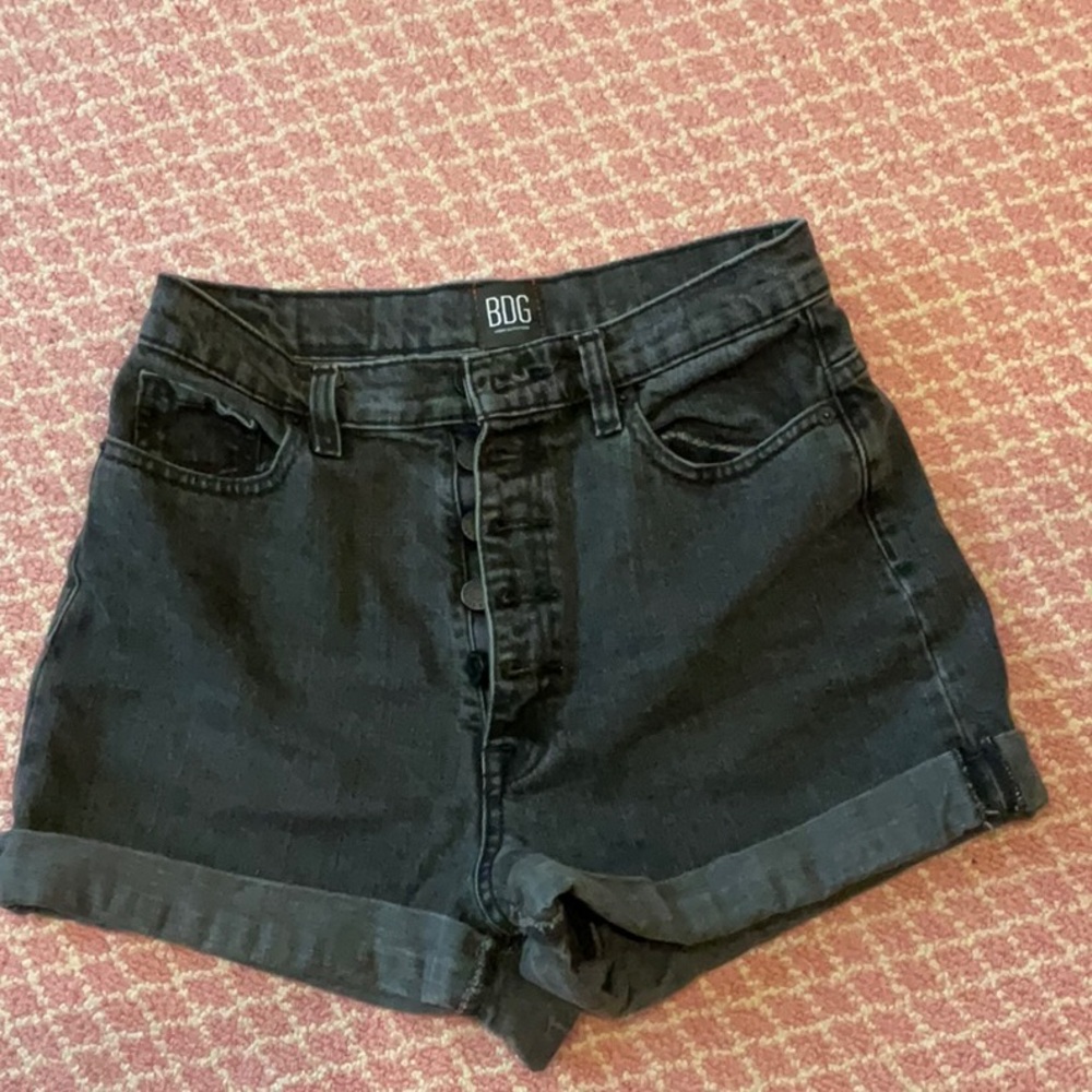 BDG Black Jean Shorts High-Waisted Classic